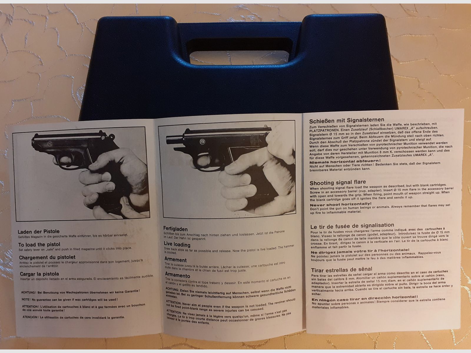 Walther PPK kaliber 8mmK pistolet alarmowy 8mm PTB 502