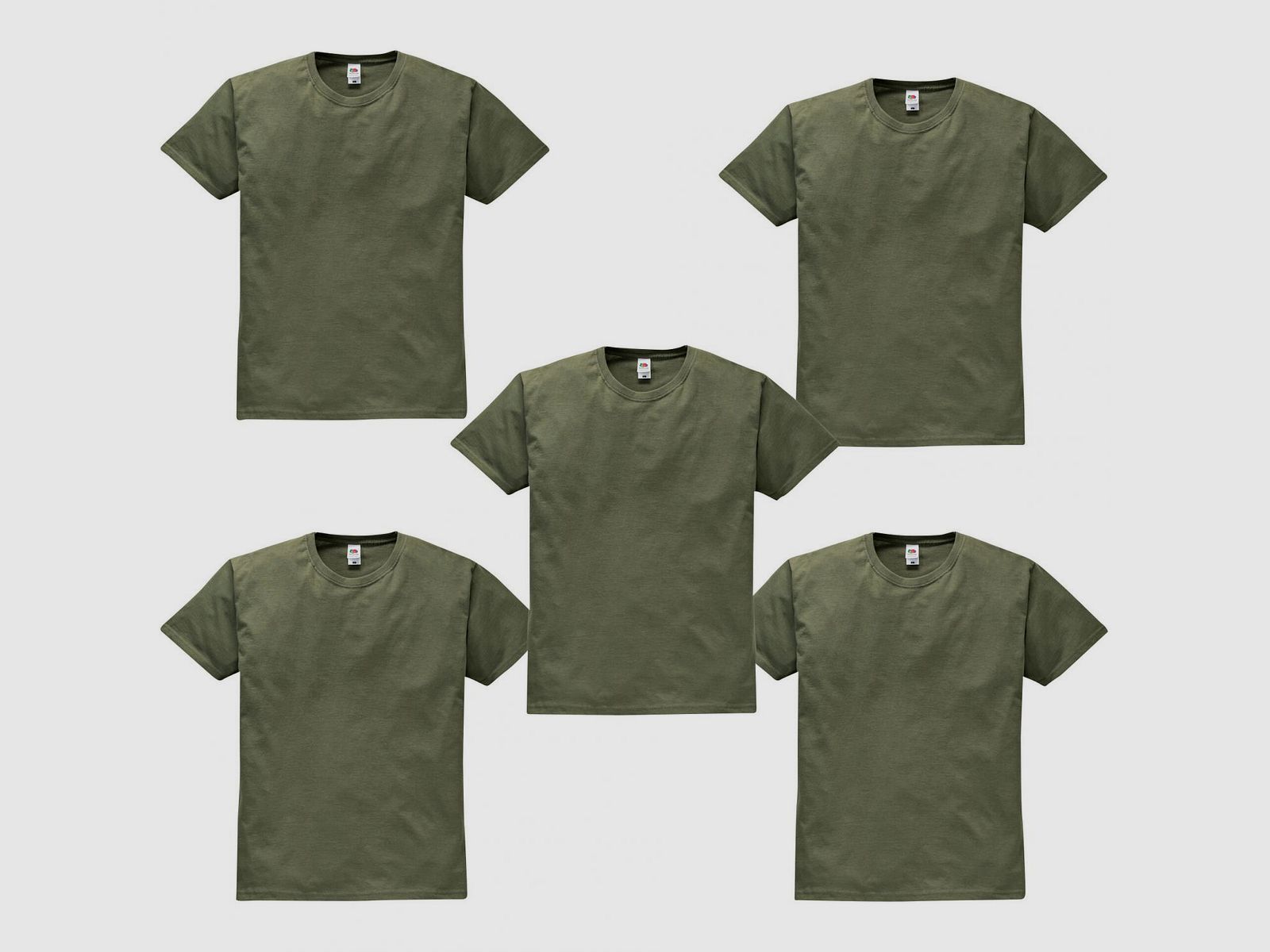 Zestaw 5: T-shirty męskie (Khaki)