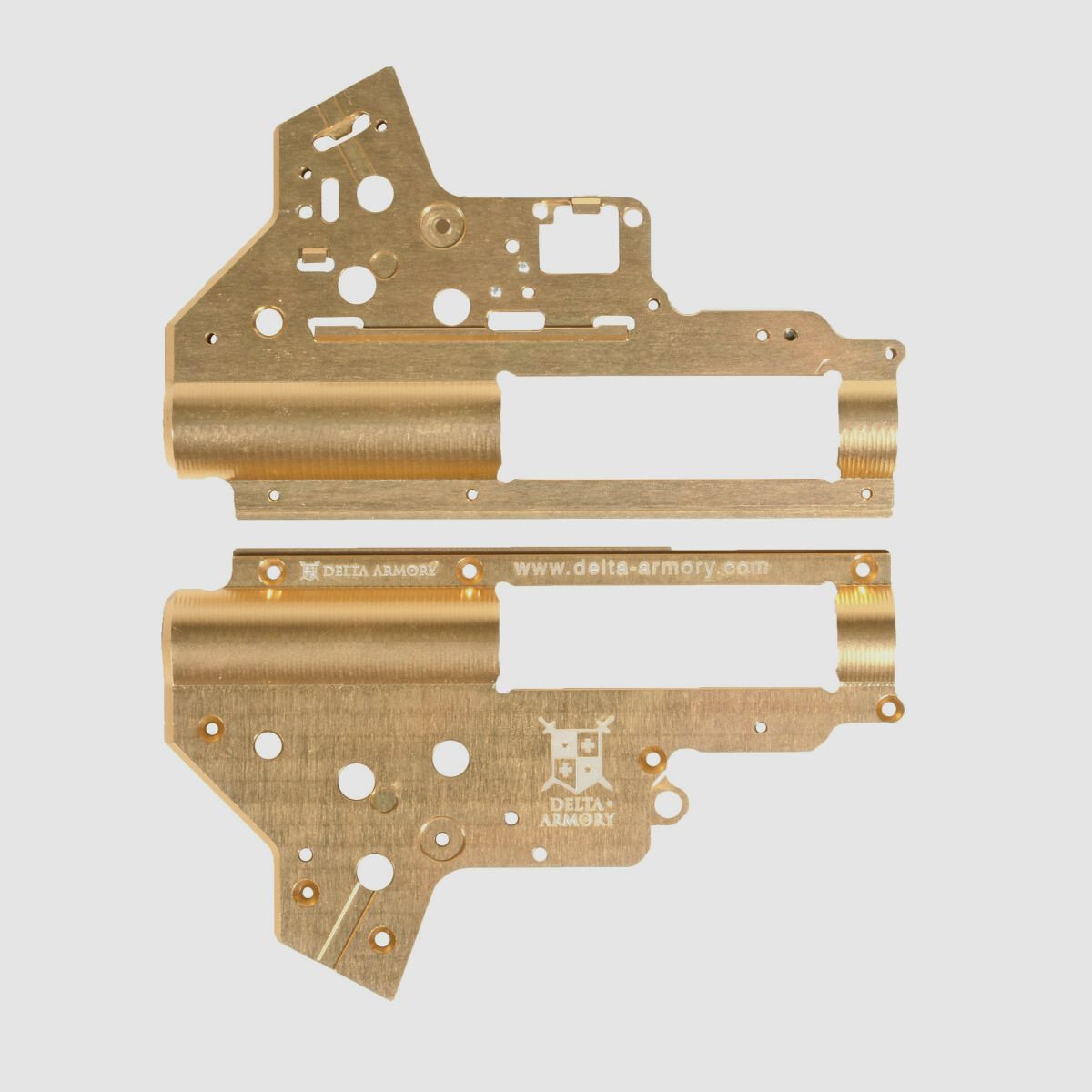 Airsoft Gearbox Shell - QSC V2 (8mm) Delta Armory Gold