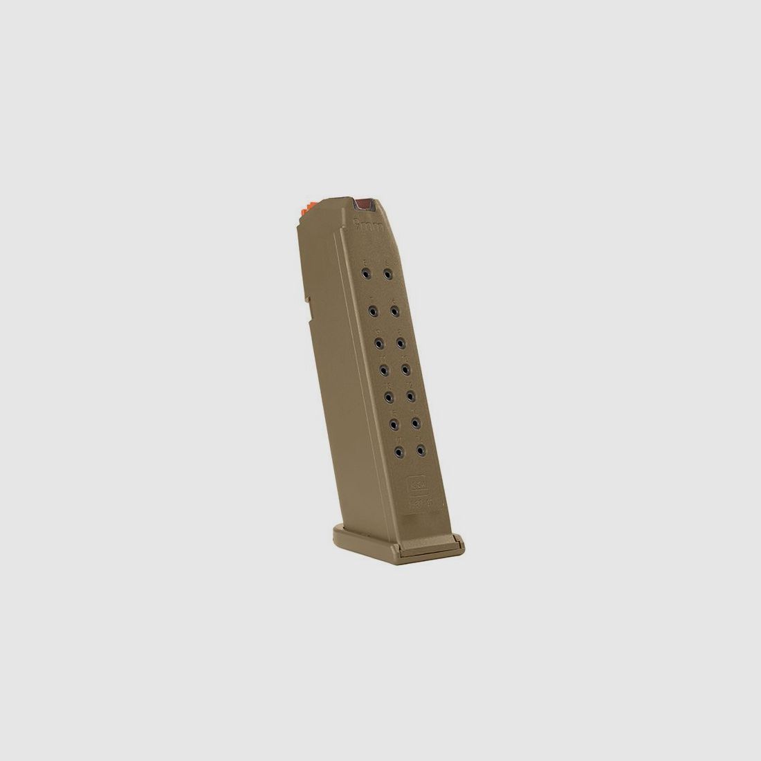 Glock Magazin G17 – 9mm Luger – 17 Schuss – Coyote/Orange