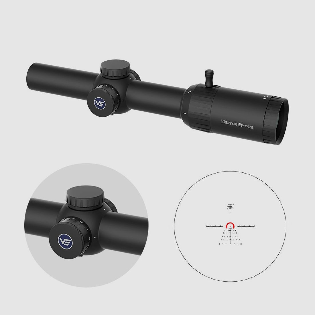 Vector Optics SCFF-60 Constantine 1-8×24 FFP RAR – 21mm Picatinny/Weaver