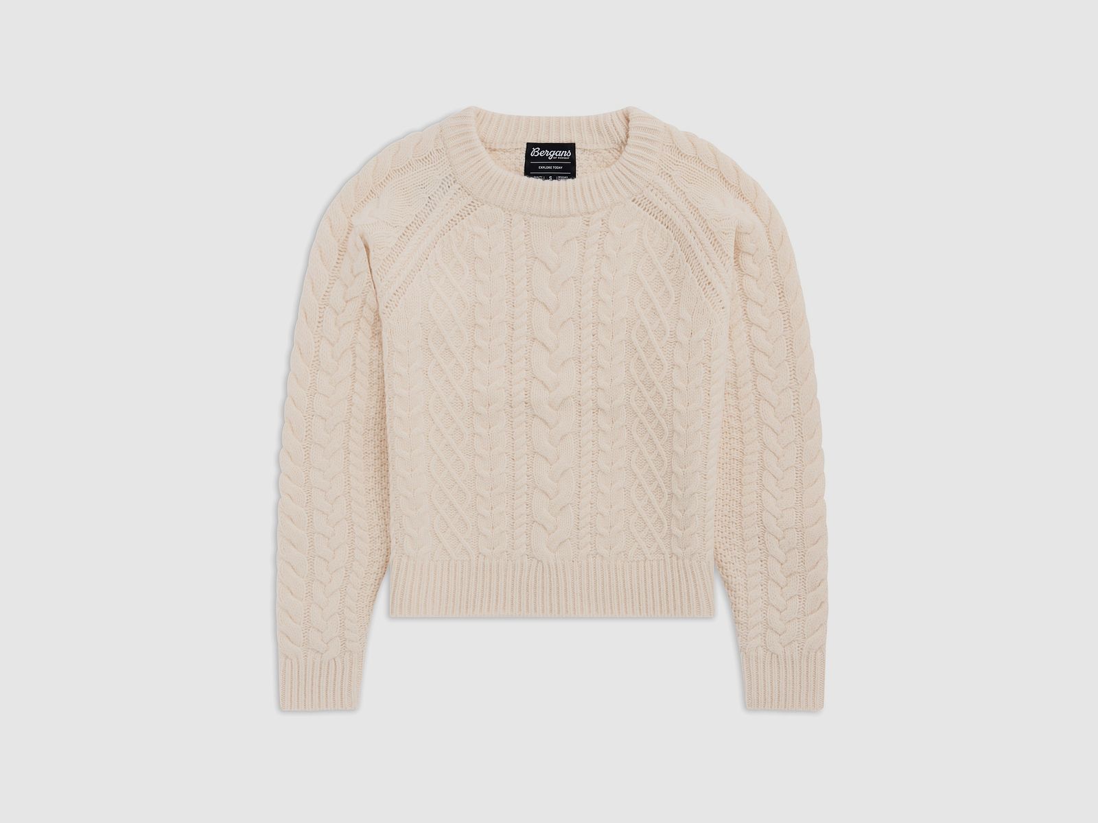Bergans Lofoten Knitted Wool Sweater Women Cream XL