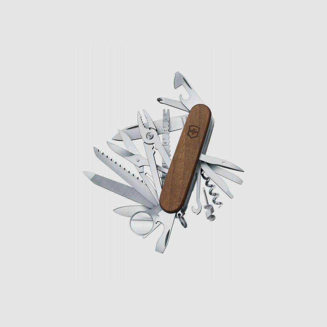 Victorinox SwissChamp Wood pocket knife, walnut wood, 29 functions