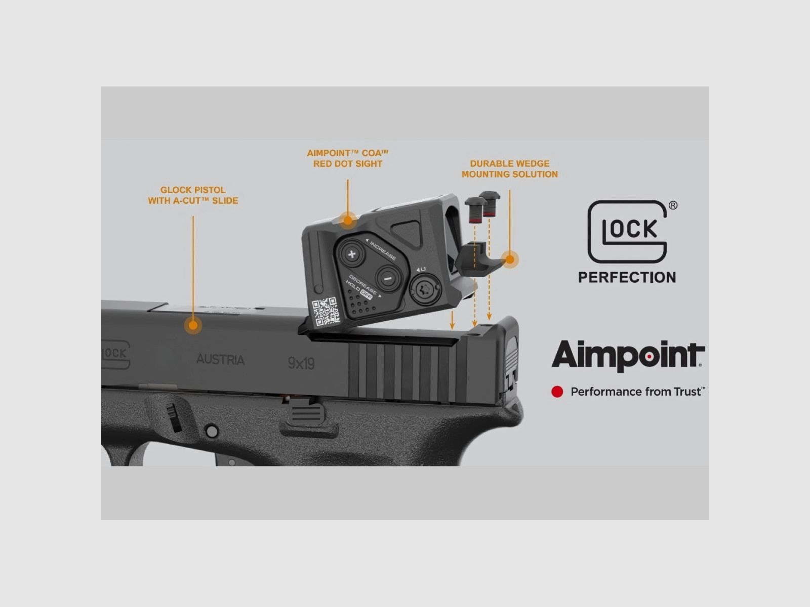 Glock 43x Coyote A-CUT Aimpoint COA, afbeelding 6 van 7