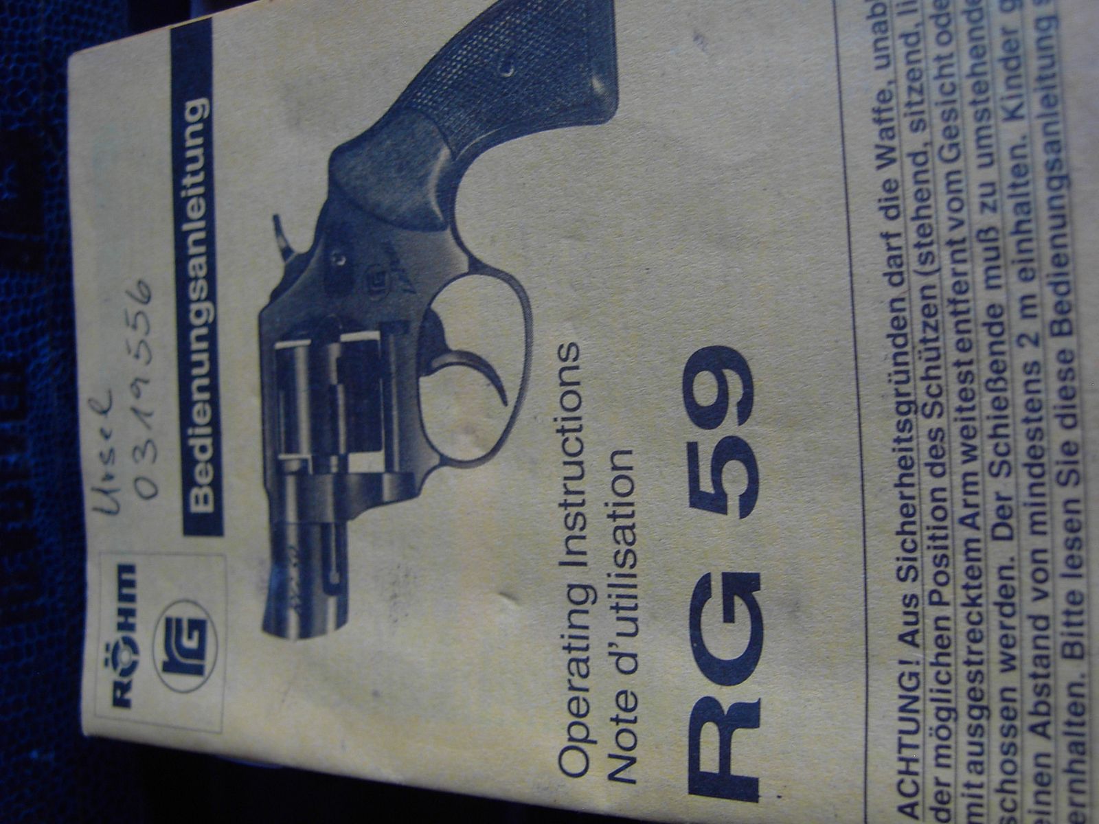 Gasrevolver Röhm RG59, LePetit, 9mm R.K., compleet
