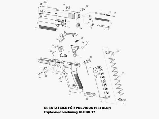 GLOCK Tuning/Ersatzteil f. Pistole Stift f. Verriegelungsblock#30 f. 36 (slim)