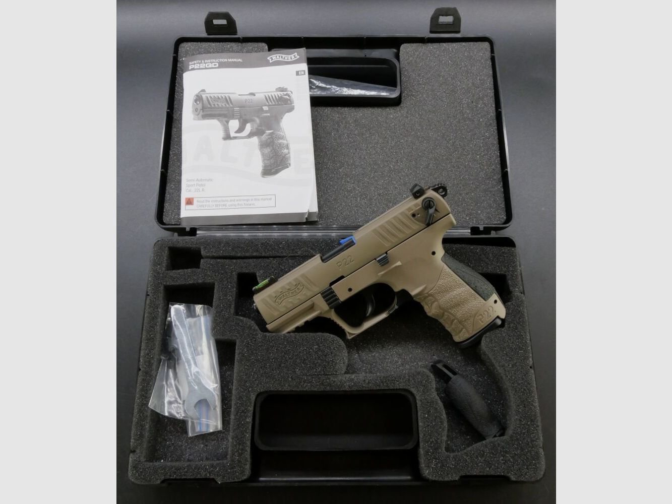 Vorführwaffe P22 QD 3,42" FDE .22lr	 .22lr