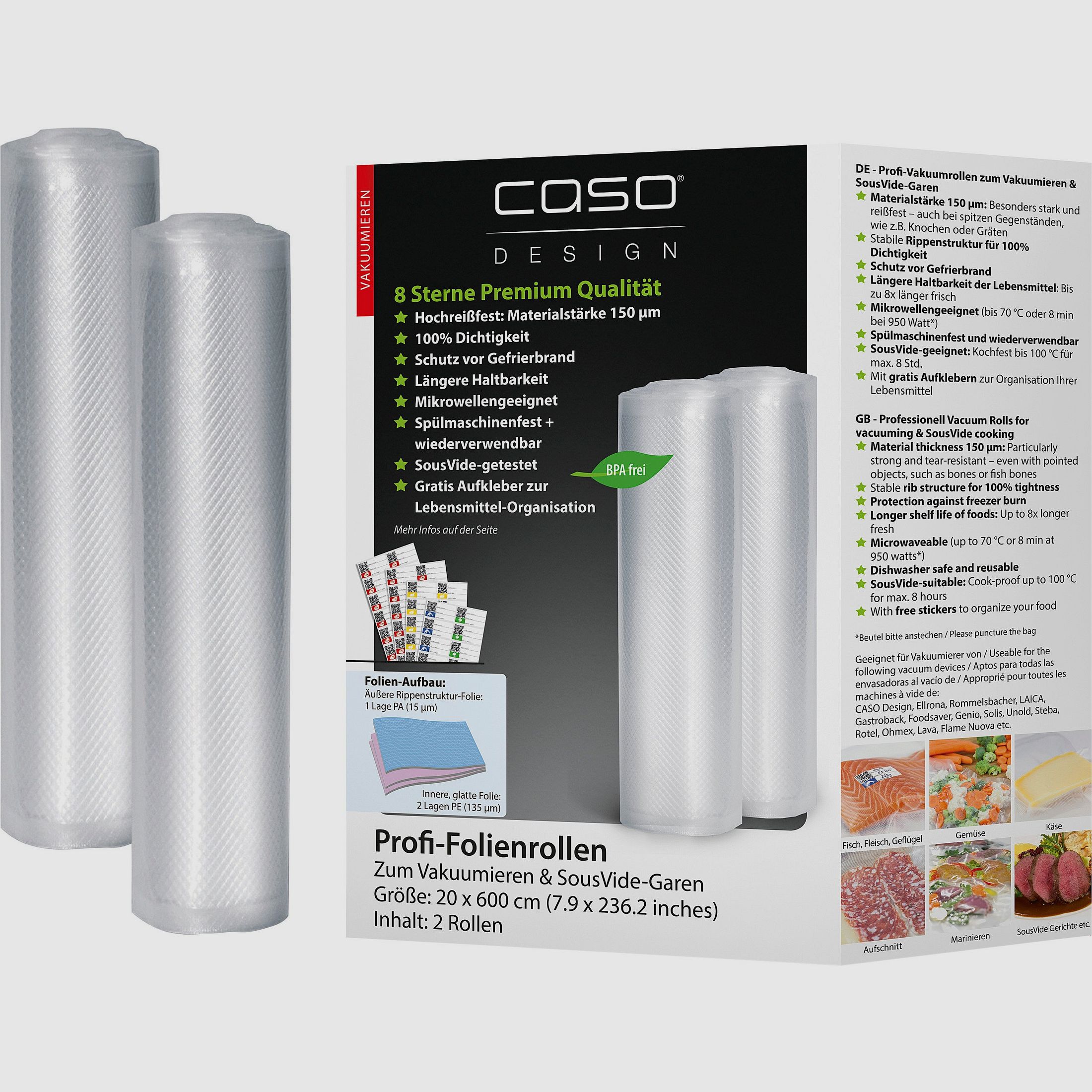Caso film rolls