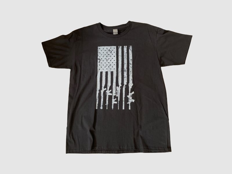 T-SHIRT "FLAG" - SCHWARZ