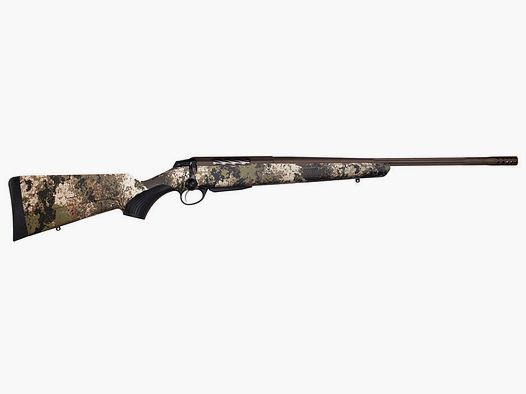 TIKKA T3x LITE VEIL WIDELAND 6.5 Creedmoor, midnight bronze Cerakote, barrel length 24.3" with MB, twist 8", barrel and bolt fluted, direct trigger, 3 rounds, stock Wideland Camo, without sights, MG 5/8"-24