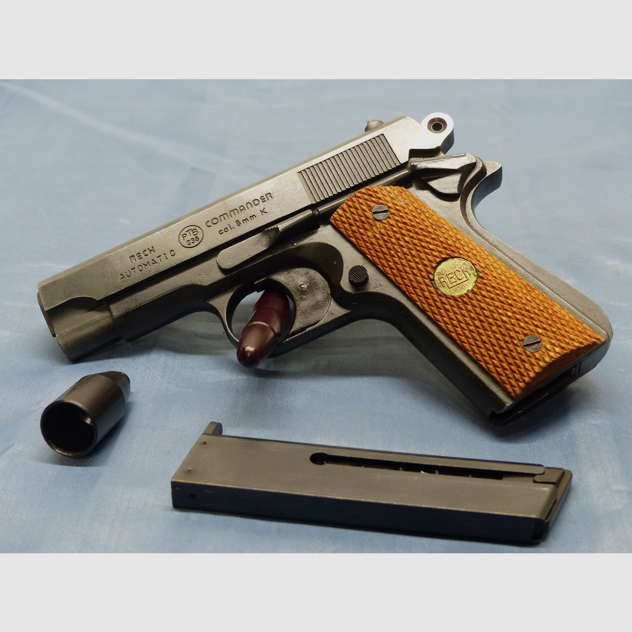 Pistola Reck Commander Cal. 8 mm PTB 238 1980 vintage, immagine 1 di 9