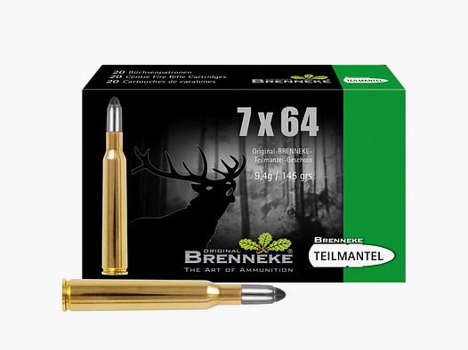 Brenneke 7×64 Basic Teilmantel 9,4g/145grs. – 20 Stk.