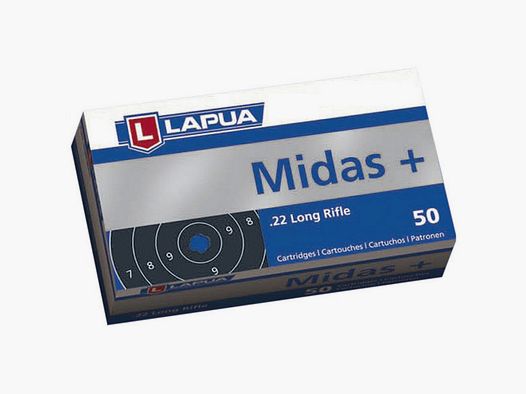 Lapua Midas+ .22 LR 40GR LRN 50 patronen
