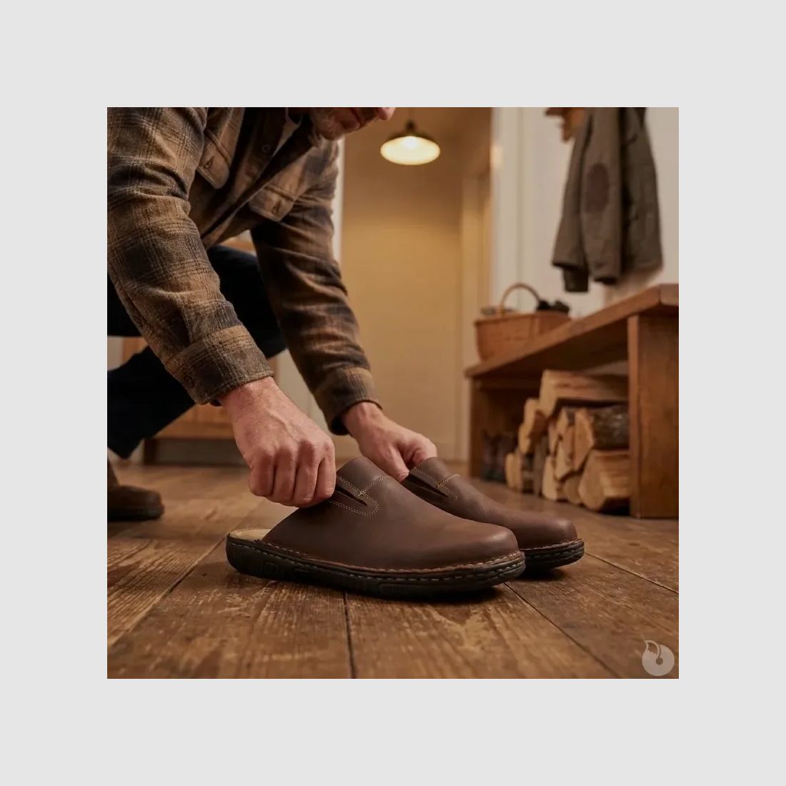 Sabots Ayoka Dubbo homme en cuir marron, image 4 sur 8