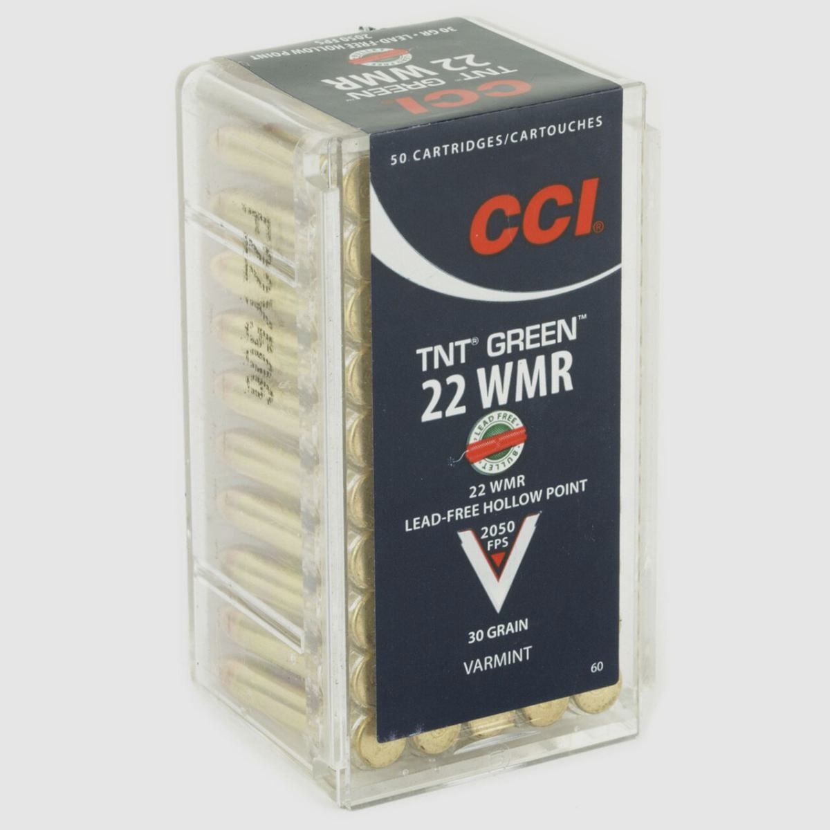 CCI TNT Green .22 WMR 30GR HP 50 cartucce