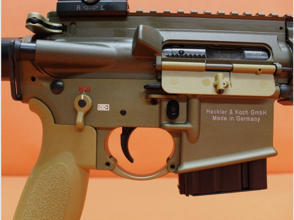 Heckler&Koch Ha. Fucile .223Rem Heckler&Koch/H&K MR223 A3 16,5" canna RAL8000 HKey K, sistema a pistone a gas AR-15/HK416