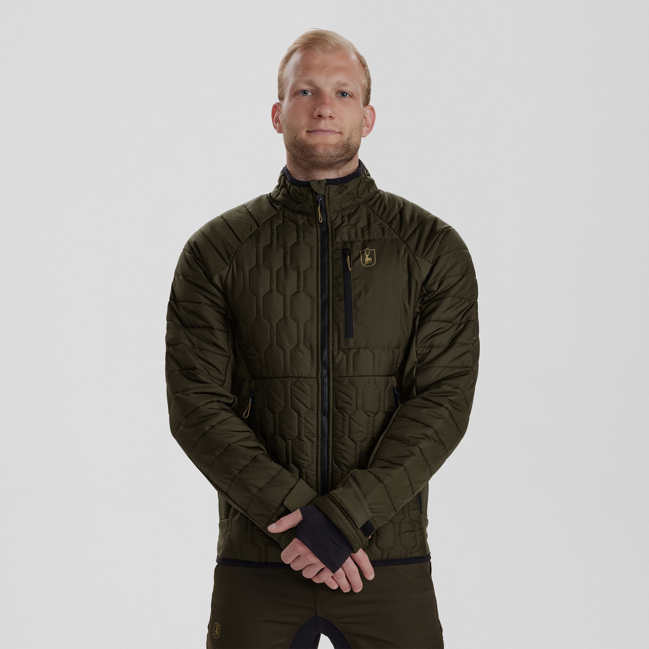 Mossdale quilted jacket - Forest Green - Size: 3XL
