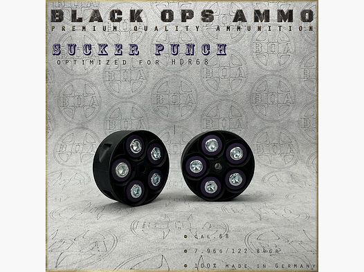 10x + 2 Sucker Punch BLACK OPS AMMO HDR 68 TR cal.68 Munition T4E Umarex HDR68 TR68