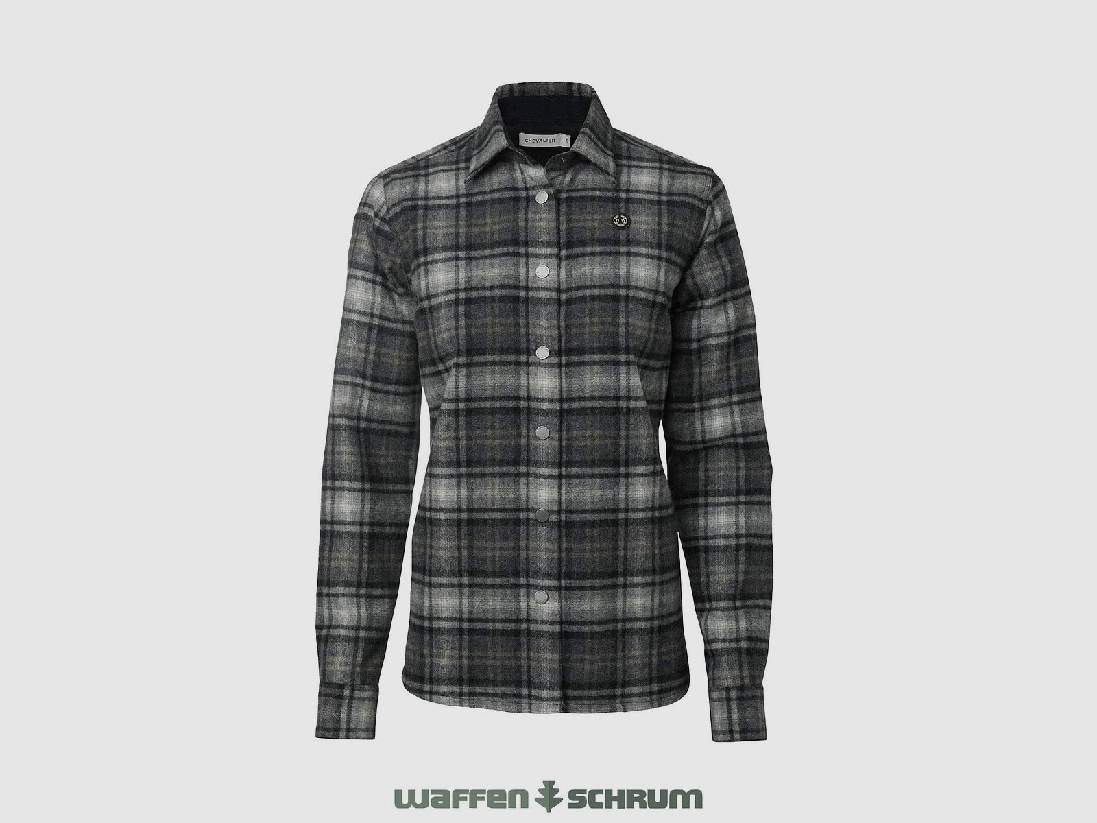 Chevalier Overshirt Champ Wool Charcoal Checked