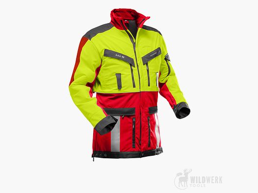 Pfanner Tracking Jacket, Color Red - Neon Yellow