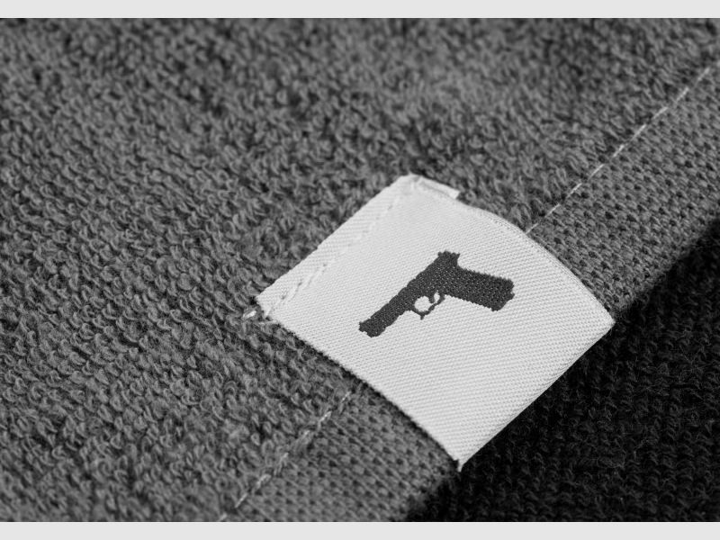 Ręcznik kąpielowy GLOCK Perfection 70×140 cm – Szary/Czarny – 100% Bawełna