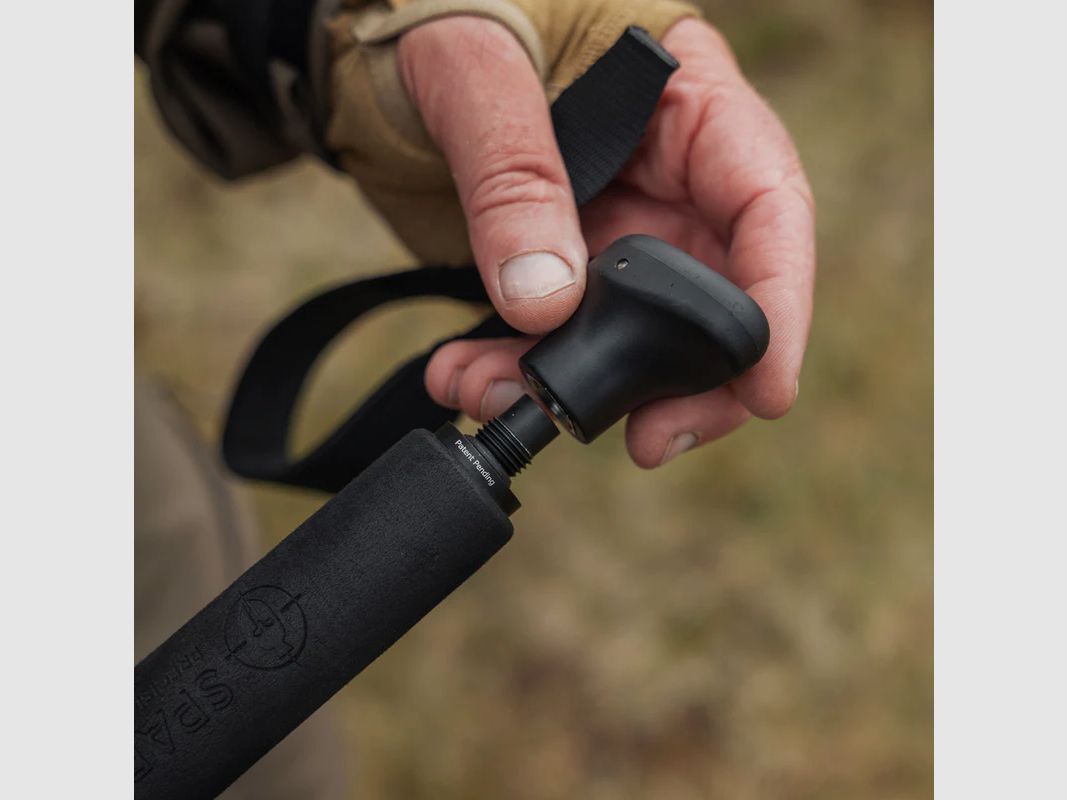 Spartan Precision Equipment Ascent Tripod™ Gen 2 Woodland mit Davros Pro Head™ und Trekkingstockgriffen