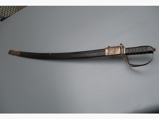 Indian saber / sword with wooden scabbard