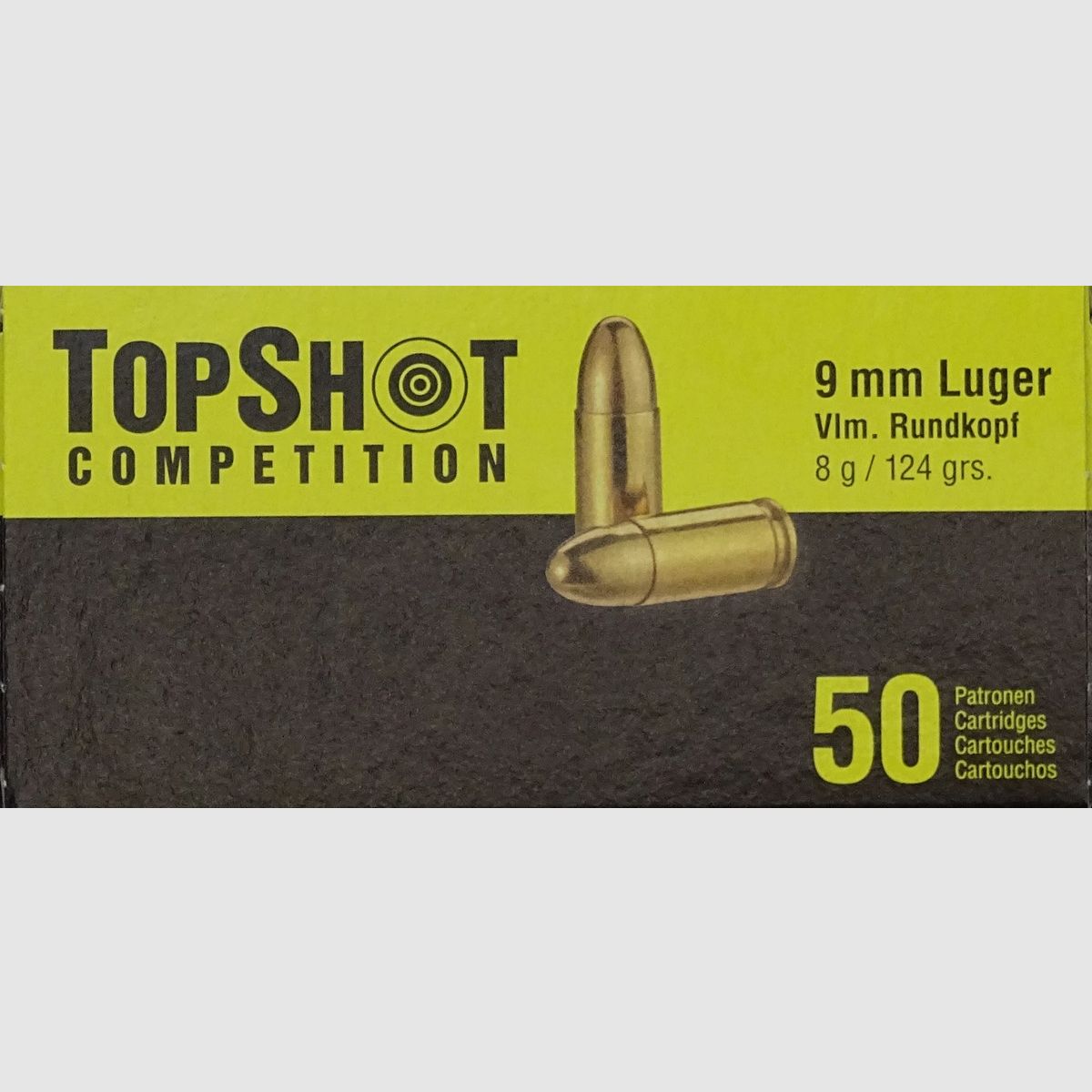 TopShot 9mm Luger FMJ 124grs - 1000 Schuss