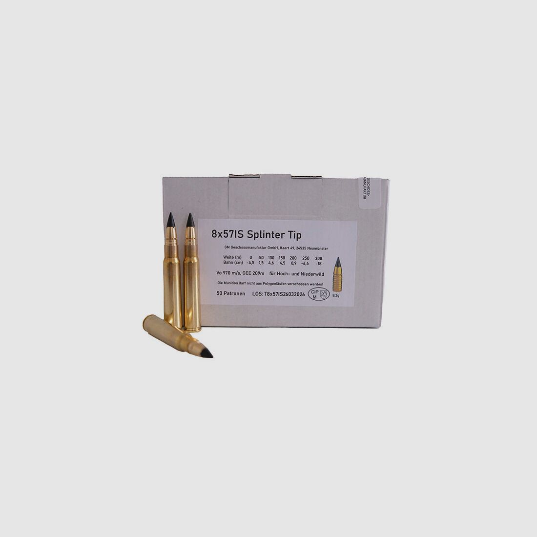 Geschoss-Manufaktur 8x57IS Splinter Tip 8,2g, Bild 2 von 2