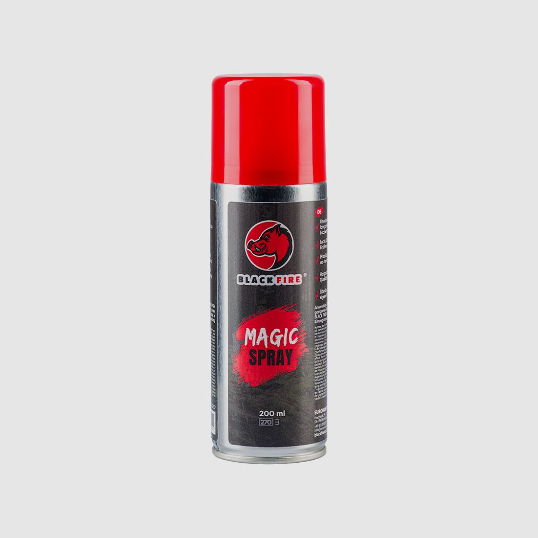 EUROHUNT BLACK FIRE Magic Spray 200ml - Lockmittel für Wildschweine & Großwild im Spray, Bild 1 von 7