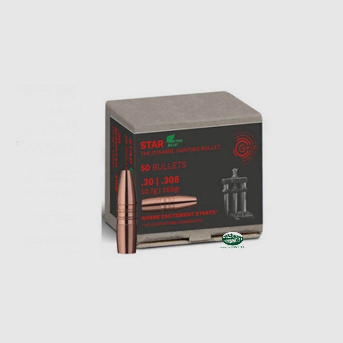 GECO Geschosse STAR Kal.30 (308) mm gr.165 Conf.50 St. 2426908
