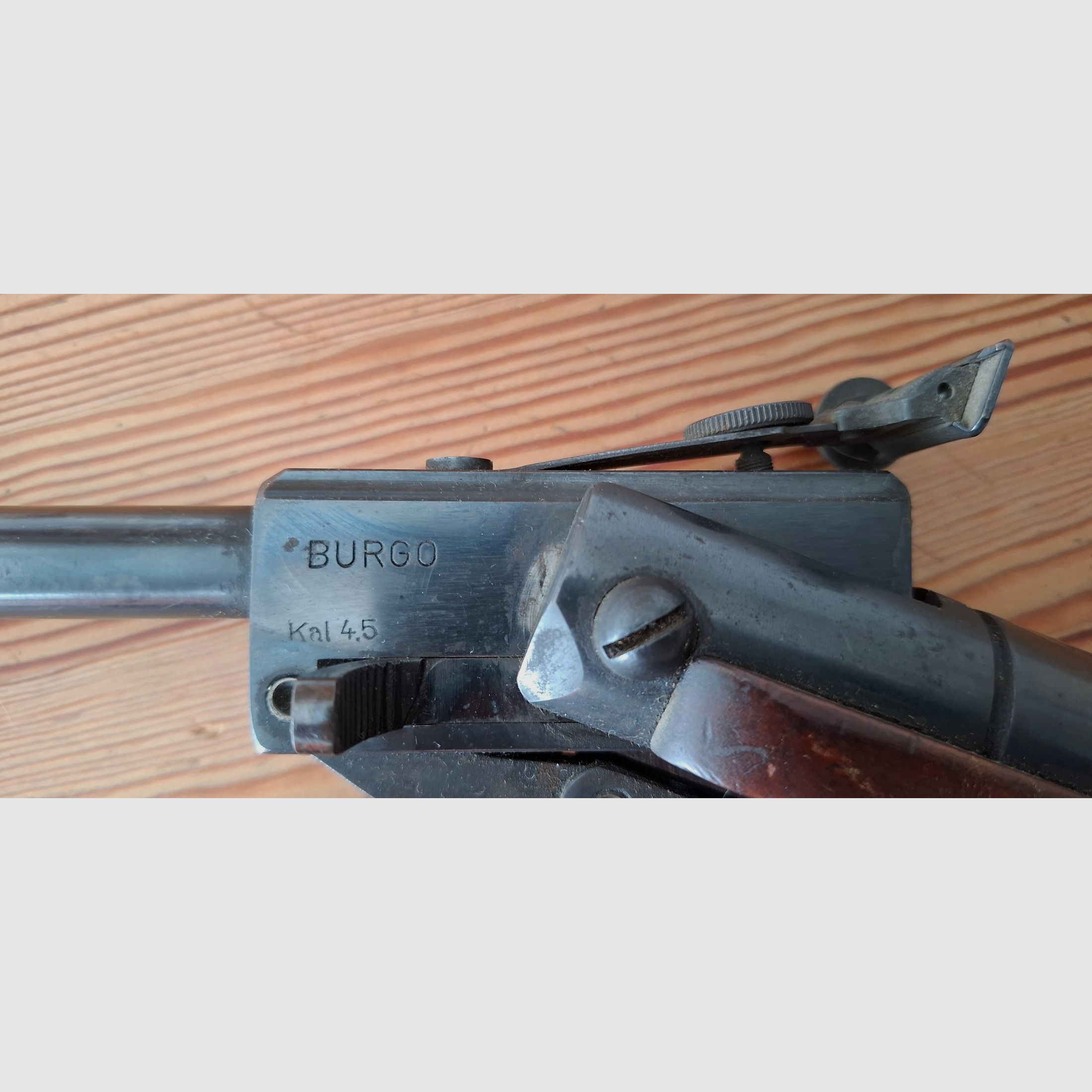 Burgo „Meisterschütze“ (Weihrauch HW 35) Cal. 4,5mm – rarità intorno al 1960, blocco del barrel, senza marchio F, libero da 18 anni!, immagine 2 di 6