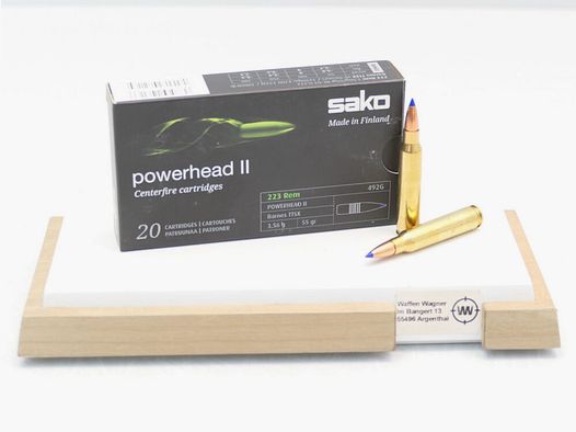Sako Powerhead II 3,56g/55grs à20 .223 Rem.