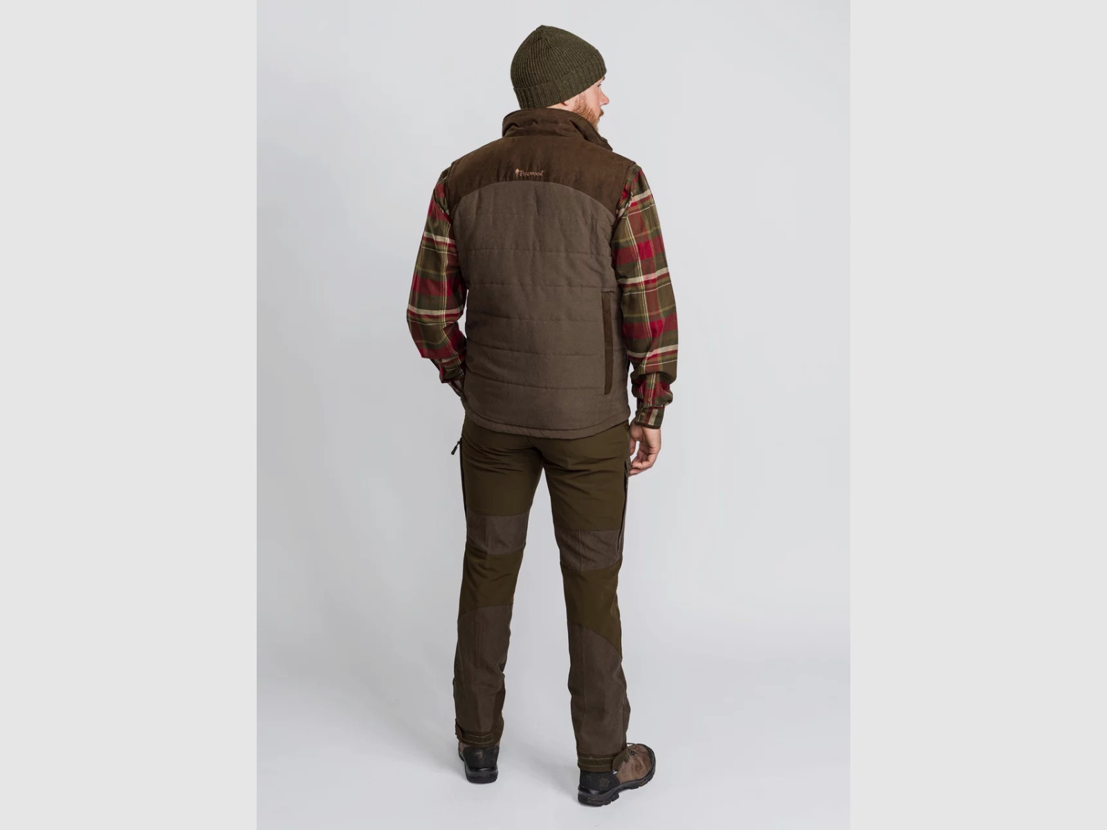 PANTALONES DE CAZA PINEWOOD Caribou Hombres Suede Marrón/ Verde Oliva Oscuro