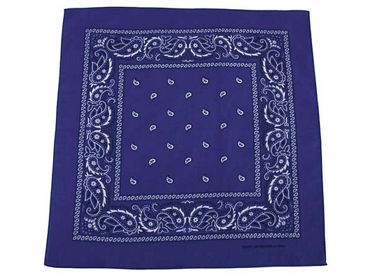 Bandana, royalblau-weiß, Gr. 55 x 55 cm, Baumwolle Mundschutz Mund- Nase- Schutz