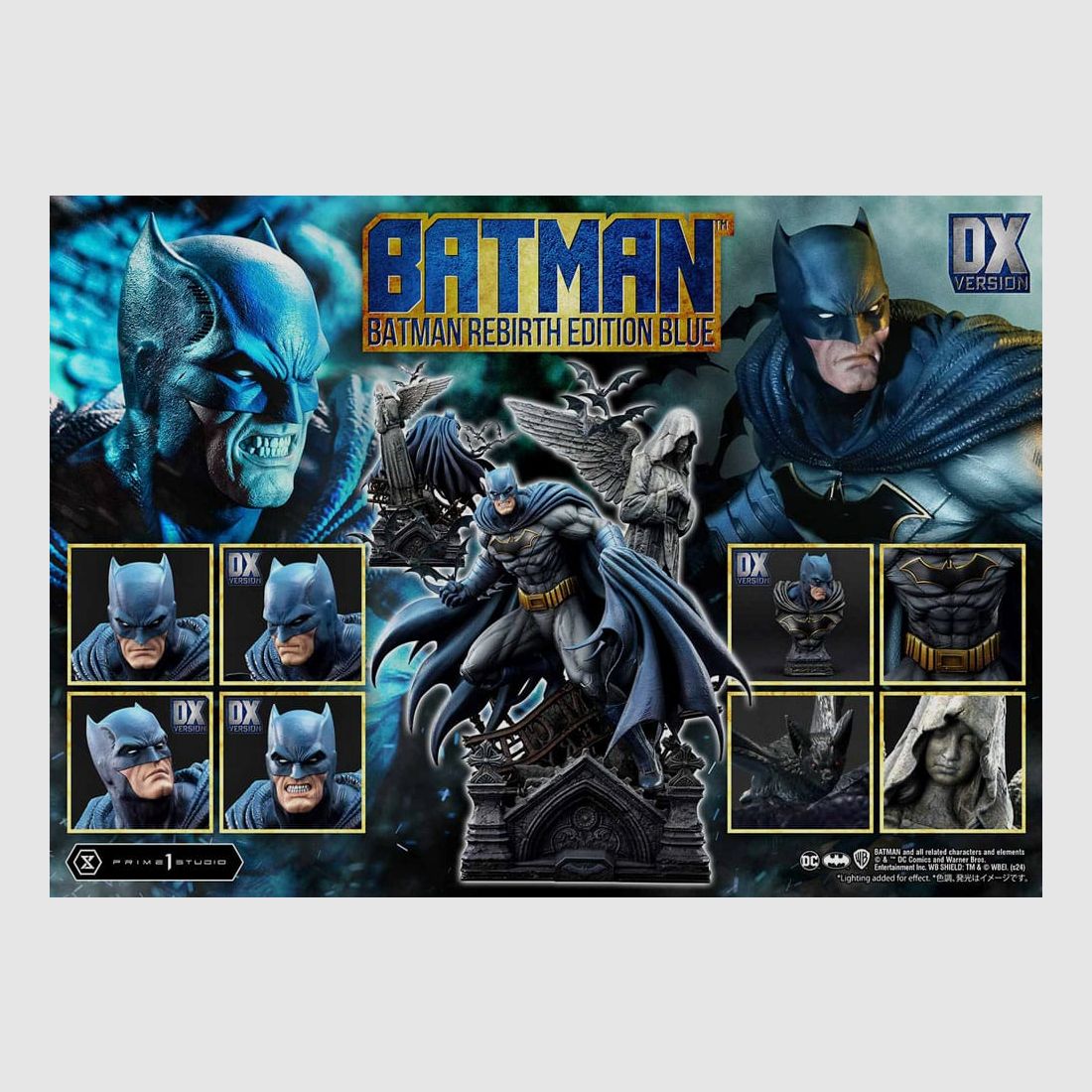 Batman Ultimate Premium Masterline Series Statue 1/4 Batman Rebirth Edition Blue Deluxe Bonus Version 71 cm | 43371