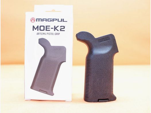 Magpul AR-15: Empuñadura de pistola Magpul MOE K2 (MAG522-BLK) Polímero Negro