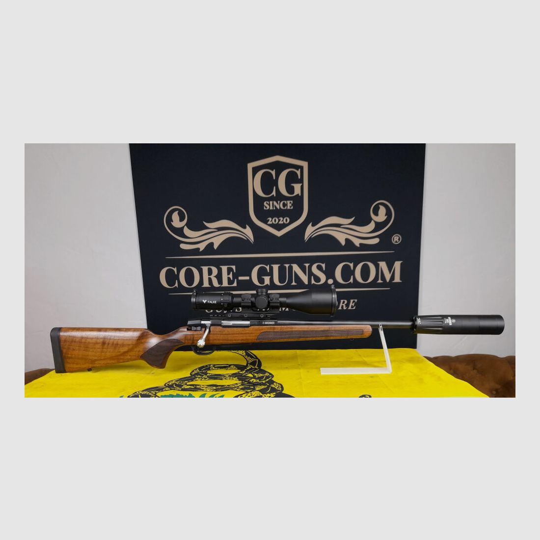 Brenner BR20 Holzschaft in 51 oder 47cm im Jungjägerset / Jungjägerpaket	 Brenner BR20 Holz Kaliber 308Win inkl. Schalldämpfer und Vortex Crossfire HogHunter 3-12*56