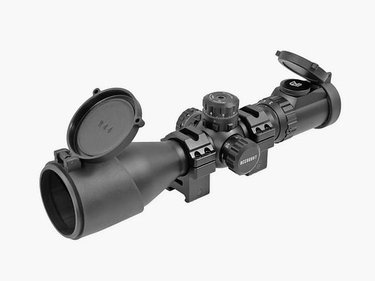 UTG Zielfernrohr Accushot compact 3–12x44 - Tactical Zielfernrohr - beleuchtet 36 Farben - mit Draht-Mil-Dot Absehen (SCP3-UM312AOIEW) - NEU/OVP