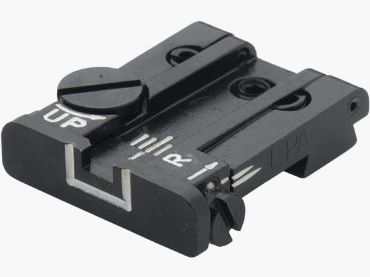 LPA TPU25SS18 verstellbare Mikrometer-Kimme für SIG-Sauer P/220/225/226/228/229/239, SP2009, XD Springfield – White Outline