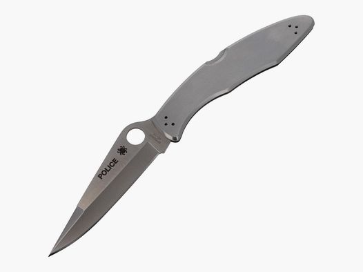 Spyderco Police Model Stainless Steel Plain Knife (C07P)
