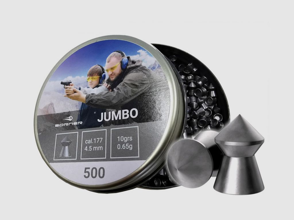 Spitzkopf Diabolos Borner Jumbo Kaliber 4,5 mm 0,65 g glatt 500 StĂĽck