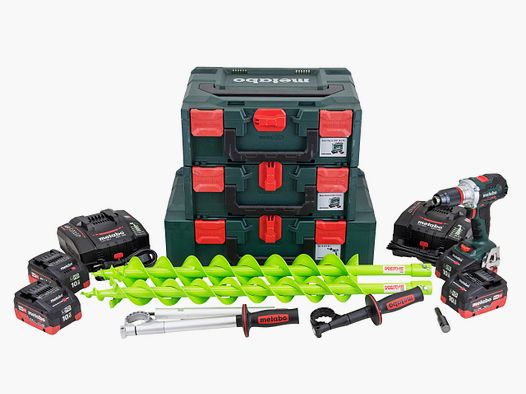 Pflanzbohrer-Set mit leichten Bohrern und Metabo BS 18 LTX BL I