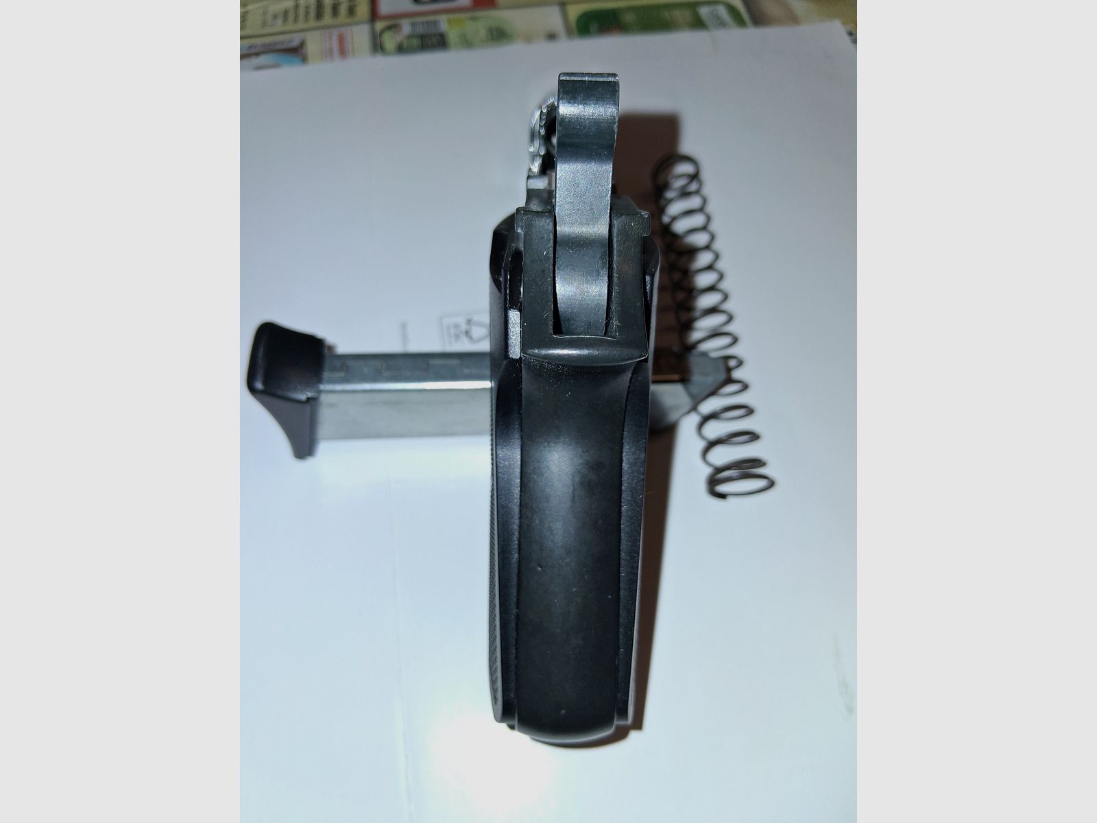 ME 9 mod. Para Griffstück komplett, Magazin, Abschussbecher, original Koffer (neuwertig)
