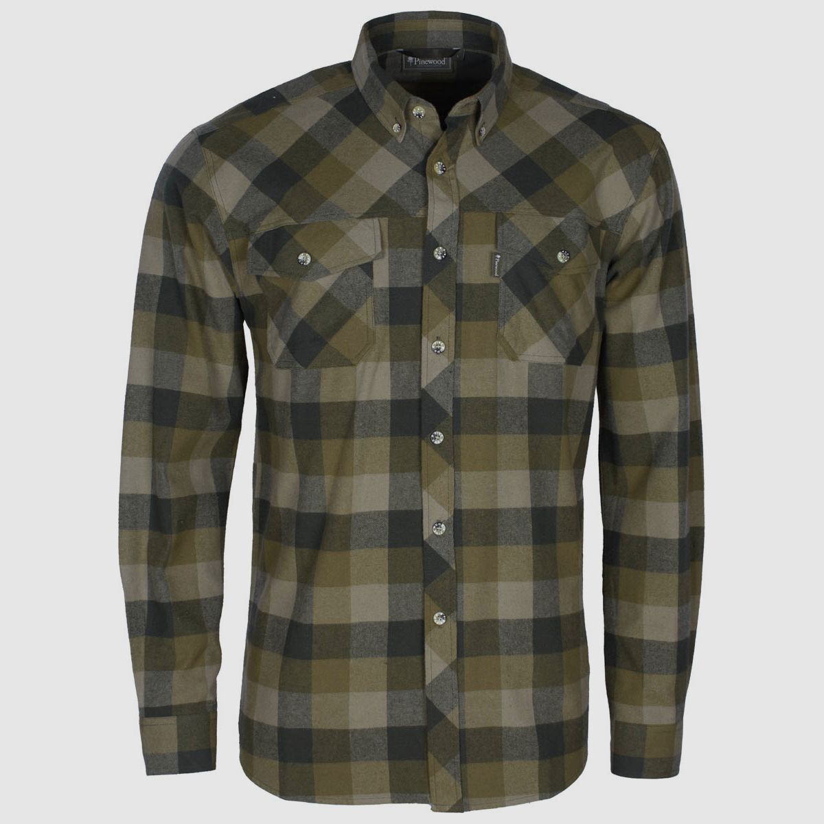 Pinewood Hemd Lumbo Olive / Suede Brown