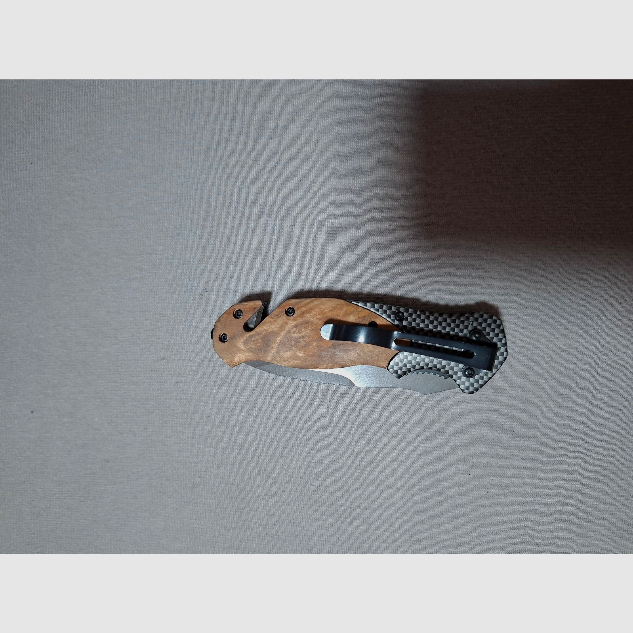 Bergkvist Klappmesser / Taschenmesser met houten handvat + etui