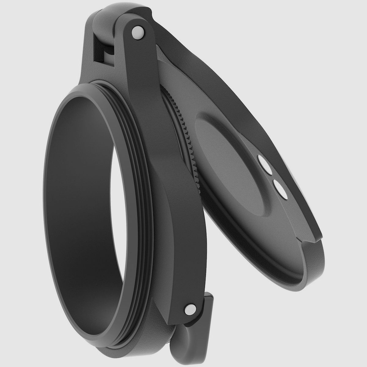 LEUPOLD ALUMINA FLIP-BACK LENS COVER / COPERCHIO STANDARD PER OBIEKTYW MATT, immagine 2 di 3