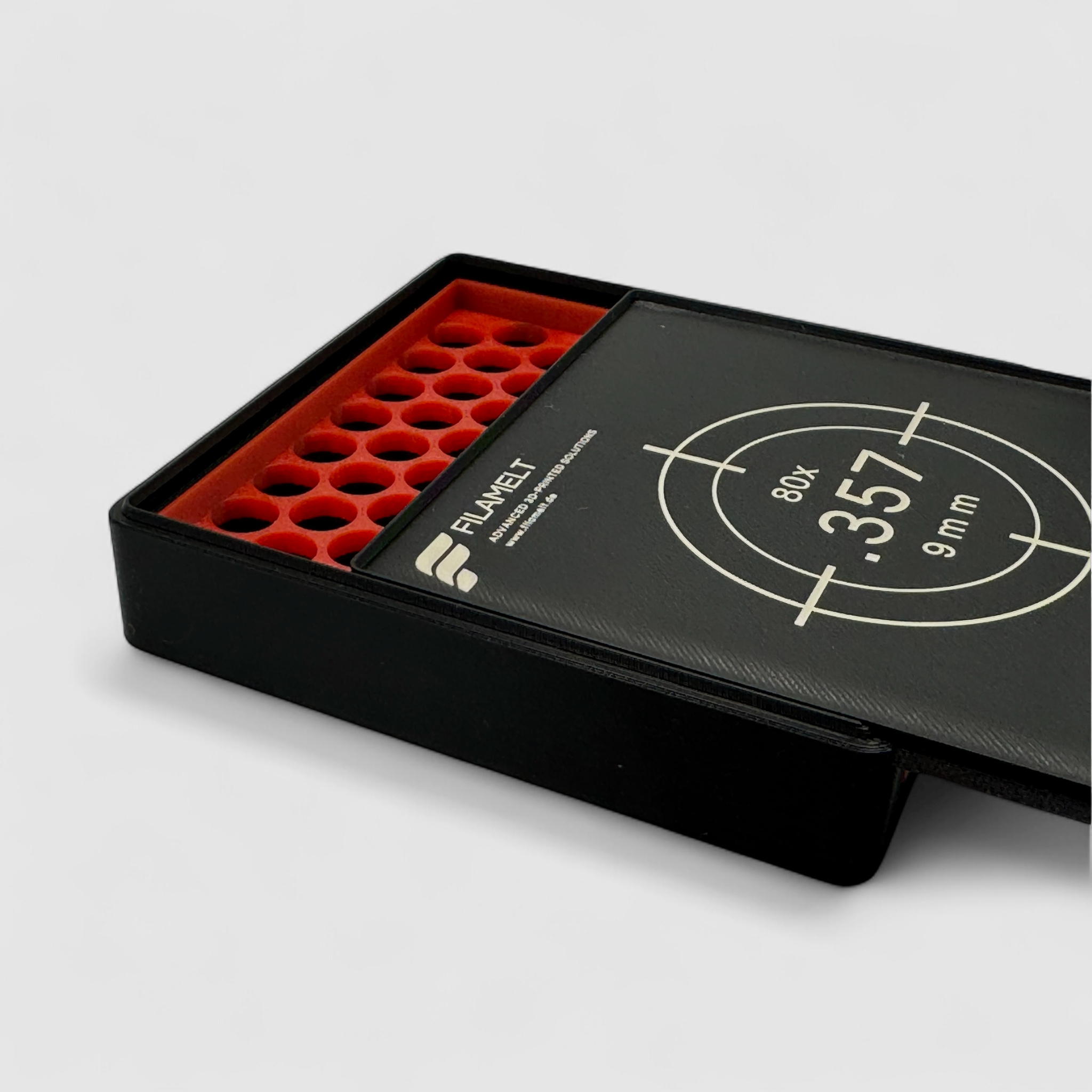 Diabolo-Box für 80x .357 / 9 mm – Praktisch, stapelbar, wiederverwendbar. Matchbox