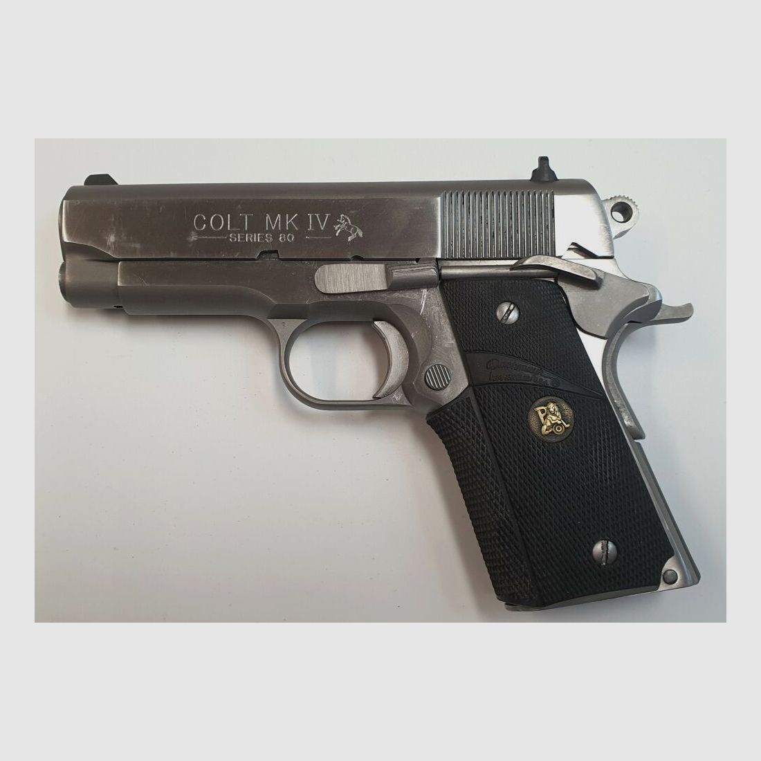 Colt Sehr Selten! Kompakte Pistole US Colt 1911 MK IV Series Officers ACP Stainless