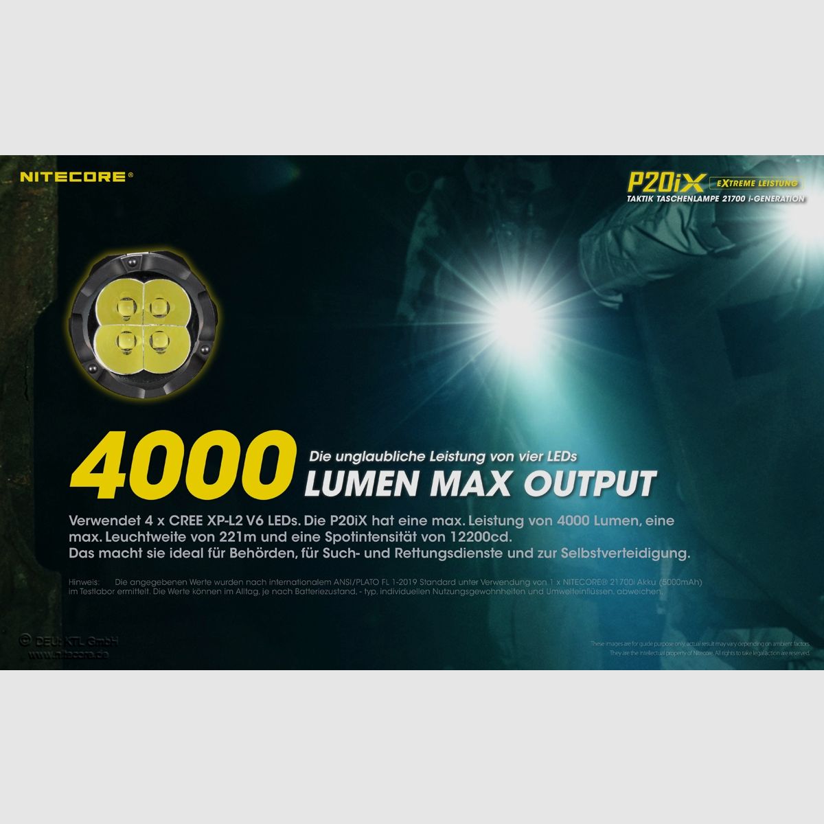 Nitecore P20iX - 4000 lumens, image 5 sur 13